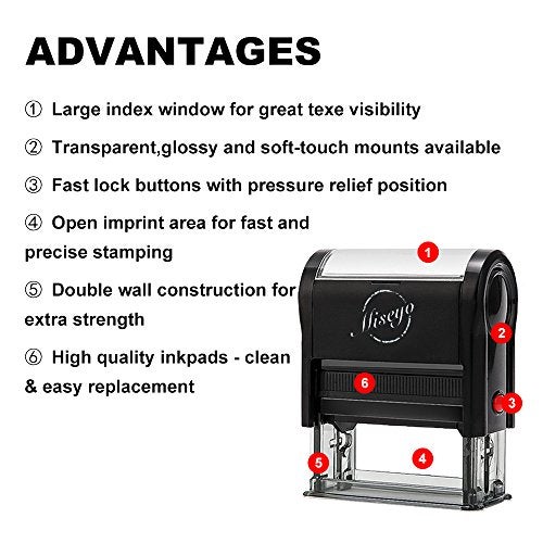 Miseyo Paid Stamp Self Inking with Date, Check Number, Amount - Red Ink - Image 4