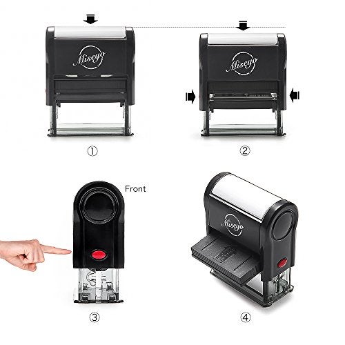 Miseyo Paid Stamp Self Inking with Date, Check Number, Amount - Red Ink - Image 3