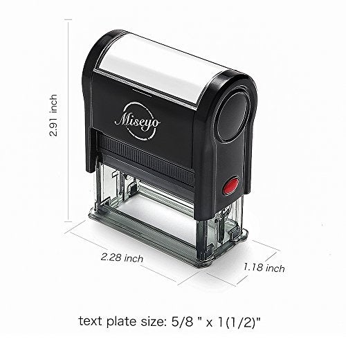 Miseyo Paid Stamp Self Inking with Date, Check Number, Amount - Red Ink - Image 2