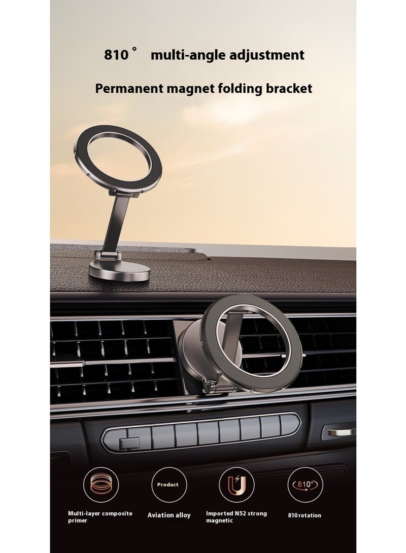 Car Phone Mount, MagGrip Ultra-Compact Foldable Mount Holder With 360 Degree Cradle-Free Design, N52 Powerful Magnet And Slip-Proof Surface, MagHoop-HG Grey - Image 5