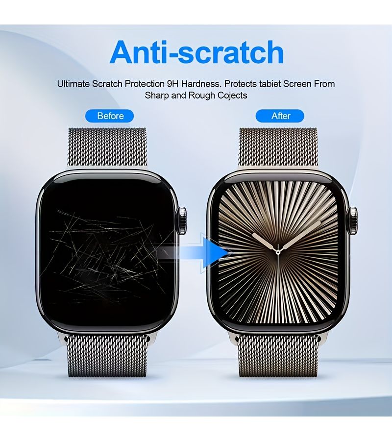 HD Clear TPU Screen Protector 8Pcs For Apple Watch 44mm Series 4 5 6 SE - Image 3