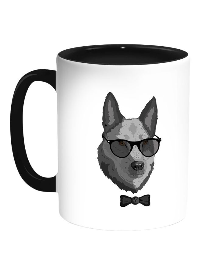 RYN Wolf Printed Coffee Mug Black/Grey/White 325ml
