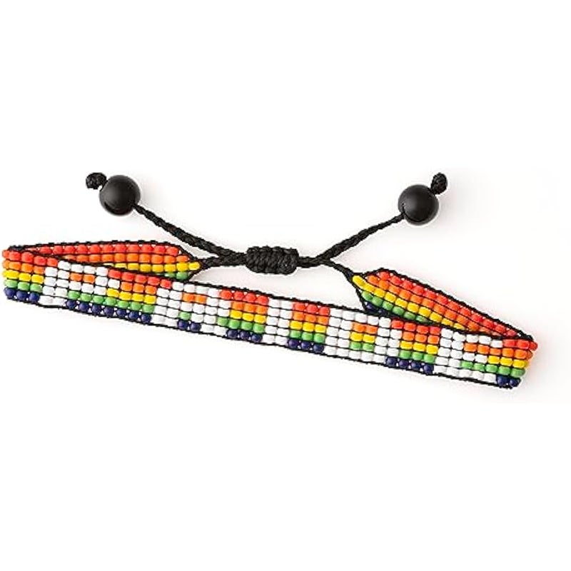 Arabest Handmade PRIDE Bracelet - Celebrate Love and Equality | LGBTQ+ Rainbow Pride Flag Jewelry | Gay Lesbian Bisexual Transgender Bracelet | Adjustable Wristband for Women and Men - Image 2