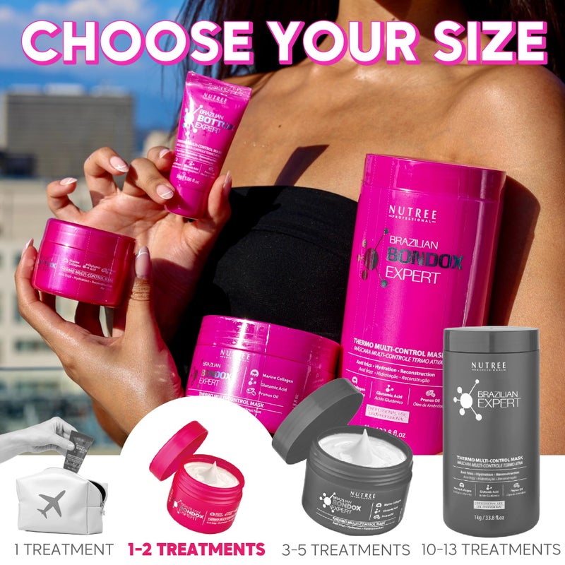 Amazonliss HAIR TREATMENT MASK FOR DAMAGED BRAZILIAN BONDOX 2.82 oz Thermal Activated Mask for Dry Frizzy Hair | Formaldehyde Free Cruelty Free | Results for up to 1-3 months | Almond Oil - Image 4