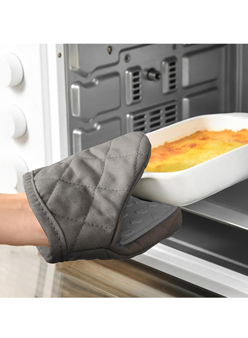 2-Piece Silicone Oven Mitt Heat Resistant – Non-Slip Kitchen Glove with Grip Pad for Cooking, Baking, BBQ – Burn Protection Accessory  - Image 3