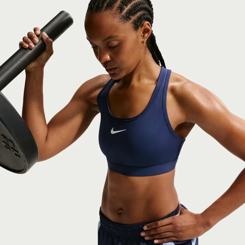 Nike Blue Women's Swoosh Medium Support Training Sports Bra for Women | Best Price UAE