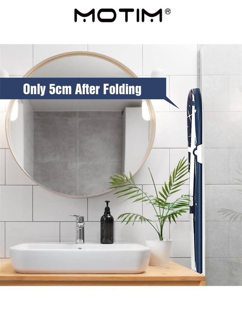 موتيم حوض استحمام قابل للطي محمول 55 بوصة حوض نقع عائلي مع غطاء للحمام الصغير (حليب بإطار معدني) - Image 2