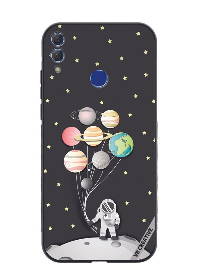 Protective Case Cover For Honor 10 Lite Astronaut Design Multicolour