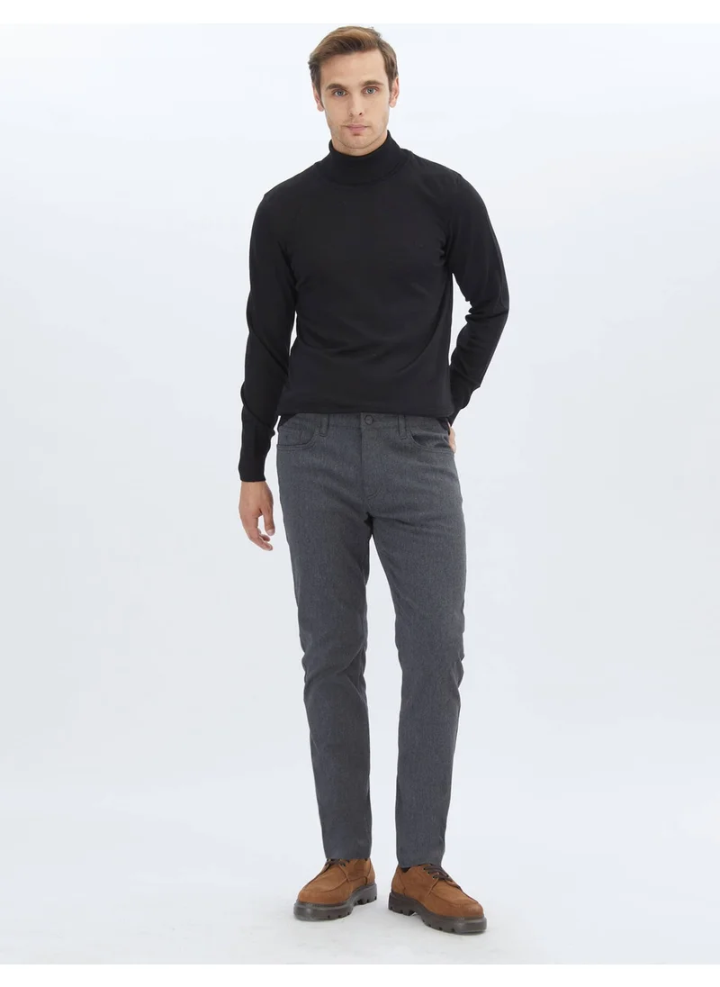 Kip Black Full Turtleneck Wool Blend Sweater