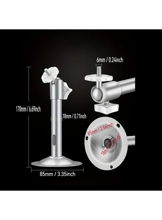 حامل سقفي فضي قابل لضبط الارتفاع لحائط بروجيكتور للبروجيكتورات LCD - Image 5