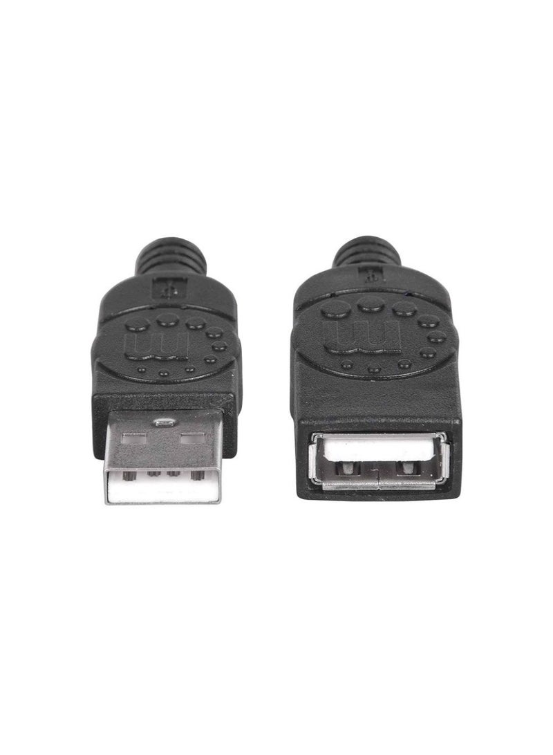 Manhattan Hi-Speed USB 2.0 Extension Cable USB 2.0 Type-A Male to Type-A Female 480 Mbps 1.8m - Black - Image 2