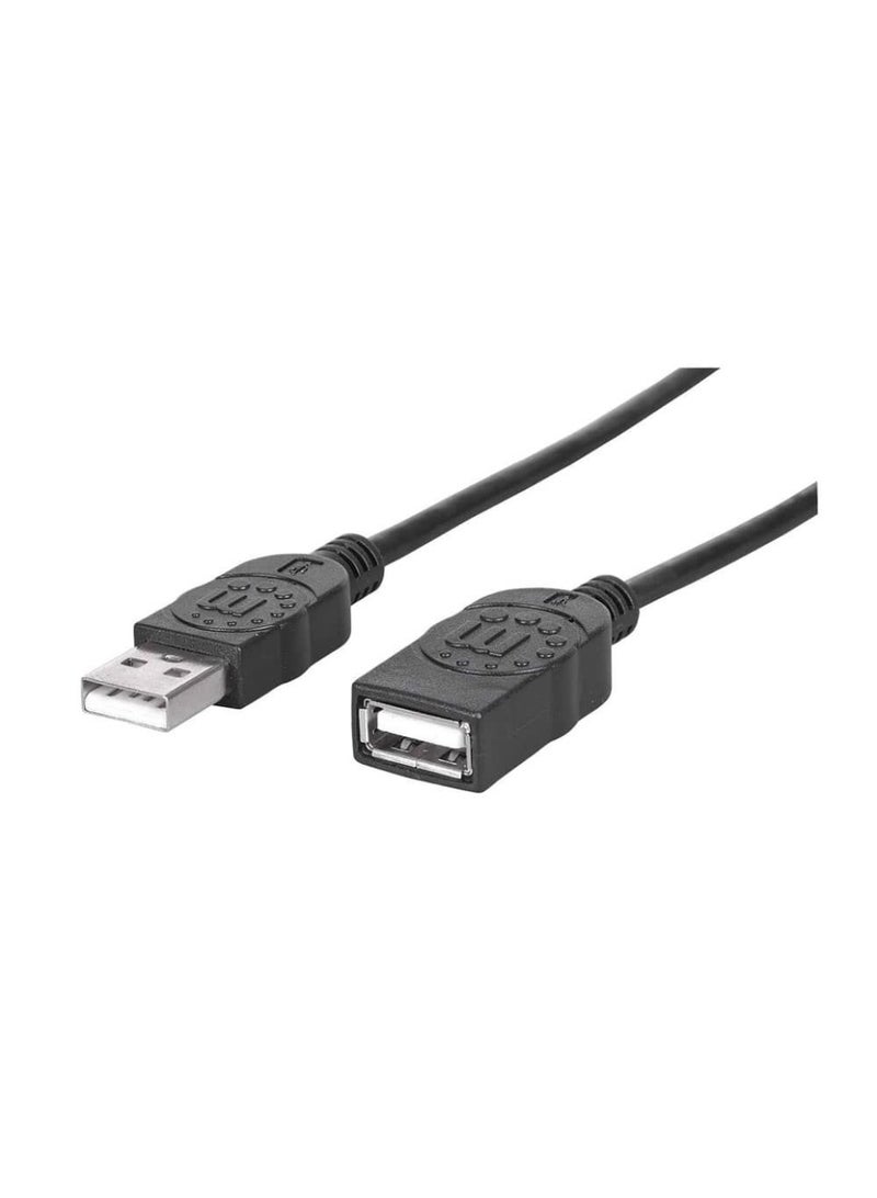 Manhattan Hi-Speed USB 2.0 Extension Cable USB 2.0 Type-A Male to Type-A Female 480 Mbps 1.8m - Black - Image 3