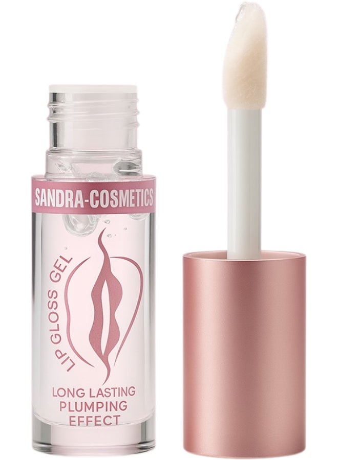 Sandra Lip Gloss Gel – Long-Lasting Moisturizing Lip Plumper with Vitamin E, Non-Sticky Shiny Gloss for Fuller Natural Lips, Hydrating Transparent Lip Gel, High Shine Lip Gloss for Women – Smooth Lip Volume Effect, Perfect for Everyday Use - Image 1