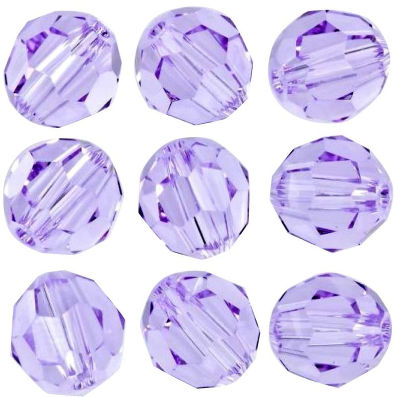 50pcs Adabele Austrian 8mm Faceted Loose Round Crystal Beads Light Violet Compatible with 5000 Swarovski Crystals Preciosa SS2R804