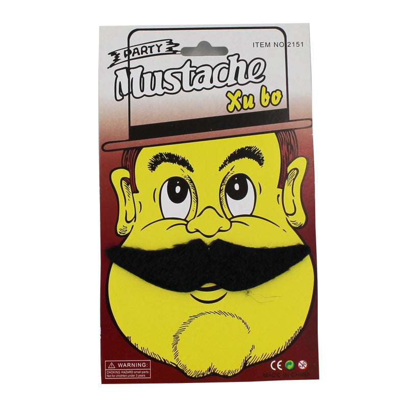 Halloween Performance Supplies Props Funny Funny Fake Beard Children Masquerade Ball Simulation Black Beard - Image 1