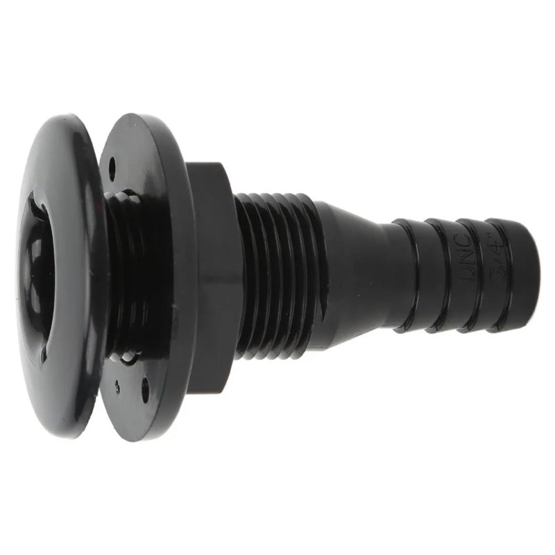 12 Pcs Multi Size Boat Thru Hull Connector ABS Plastic Straight Drain Outlet 1 2in Black - Image 5