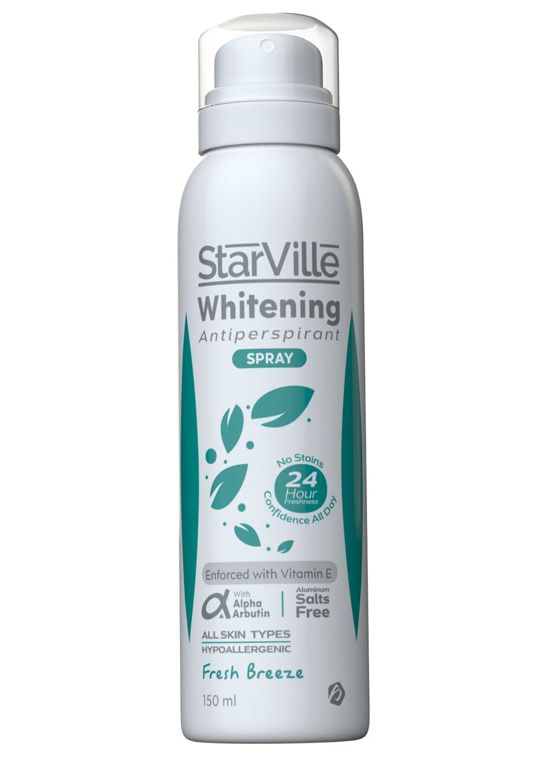 starville Starville Whitening Antiperspirant Spray Fresh Breeze 150ml  - Image 1