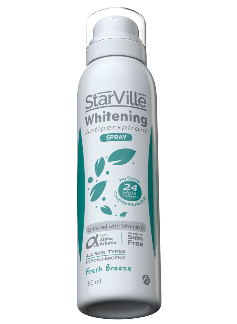 starville Starville Whitening Antiperspirant Spray Fresh Breeze 150ml  - Image 3