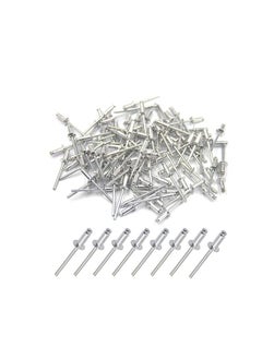 AQSON 4mm x 18mm Alloy Rivets, 100 Pack – Rivets for Metal, Blind Rivet, Dome Head Rivet, Aluminium Body and Steel Mandrel Pop Rivets for Tinplate, Metal Fastening, Leather – Push Rivets  - Image 5