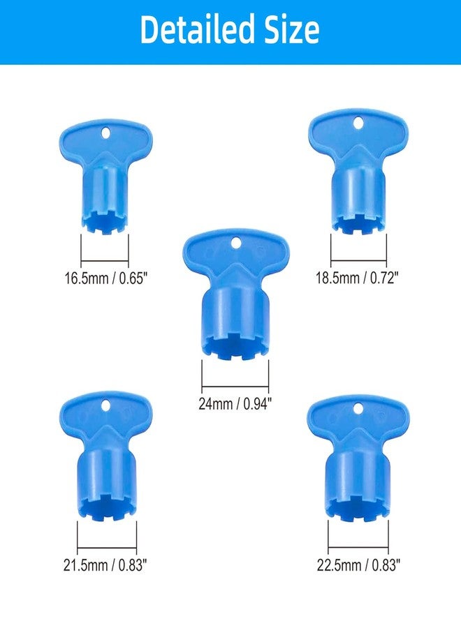 Hibbent 10 Pieces Faucet Aerator Key, Aerator Wrench with a Ring for Easy Storage Removal Wrench Tool for M16.5 M18.5 M21.5 M22.5 M24 5 Set (Pack of 2) - Image 4