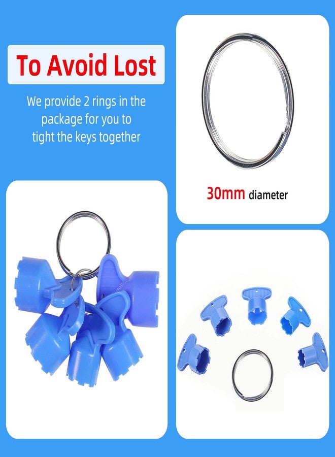 Hibbent 10 Pieces Faucet Aerator Key, Aerator Wrench with a Ring for Easy Storage Removal Wrench Tool for M16.5 M18.5 M21.5 M22.5 M24 5 Set (Pack of 2) - Image 2