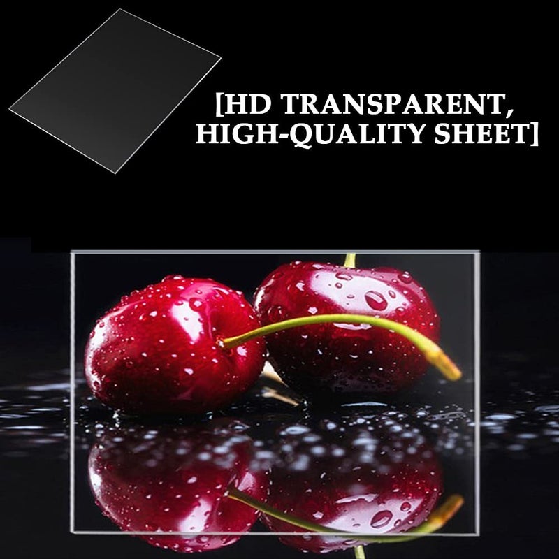Juliyeh 2 Pack 42 x 29 cm Clear Plexiglass Plastic Acrylic Sheet 2mm Thick, Clear Acrylic Sheet A3 Transparent Plastic Sheet Plexiglass Panels for Househld Decoration, Display, Picture Frame, Painting - Image 2