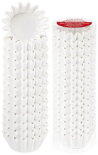 Caperci Heavy Duty White Mini Cupcake Liners 200 Counts - Grease-Resistant Paper Muffin Baking Cups, Odorless, No Muffin Pan Needed, Easily Peels (White) - Image 1