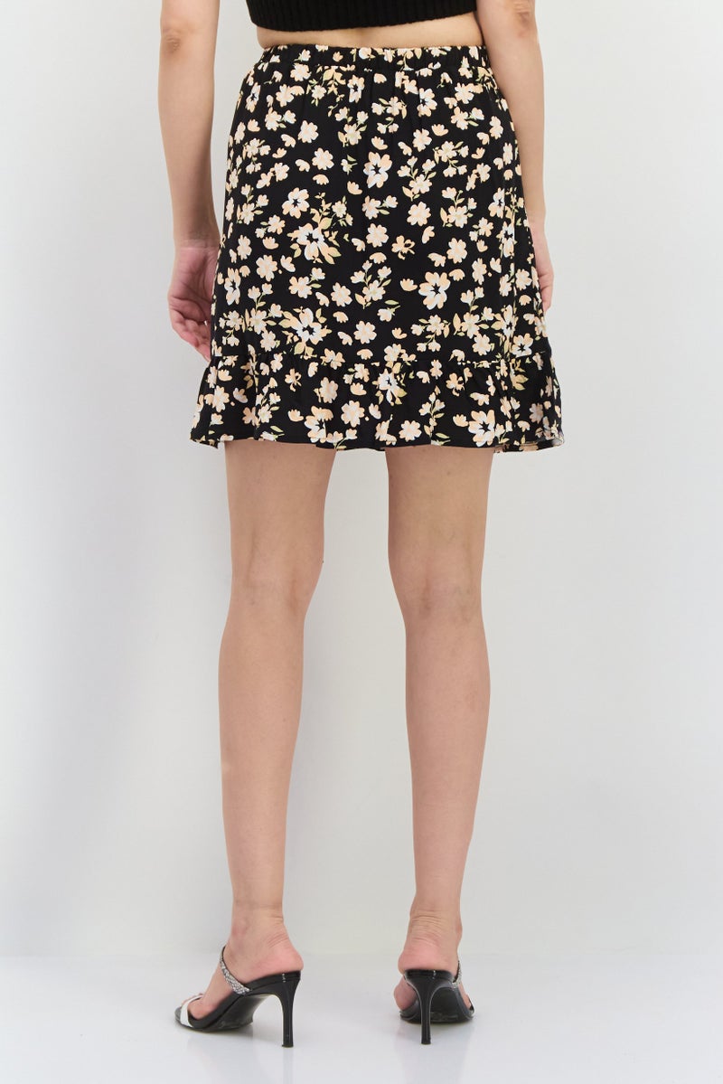 Vila Women Floral A-Line Skirt, Multicolor - Image 2