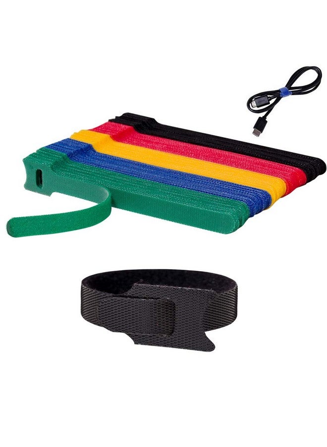 BALABALA 100 PCS 6 inch Reusable Fastening Cable Ties Cords Management Cable Organizer Cord Wrap Multi-Color - Image 1