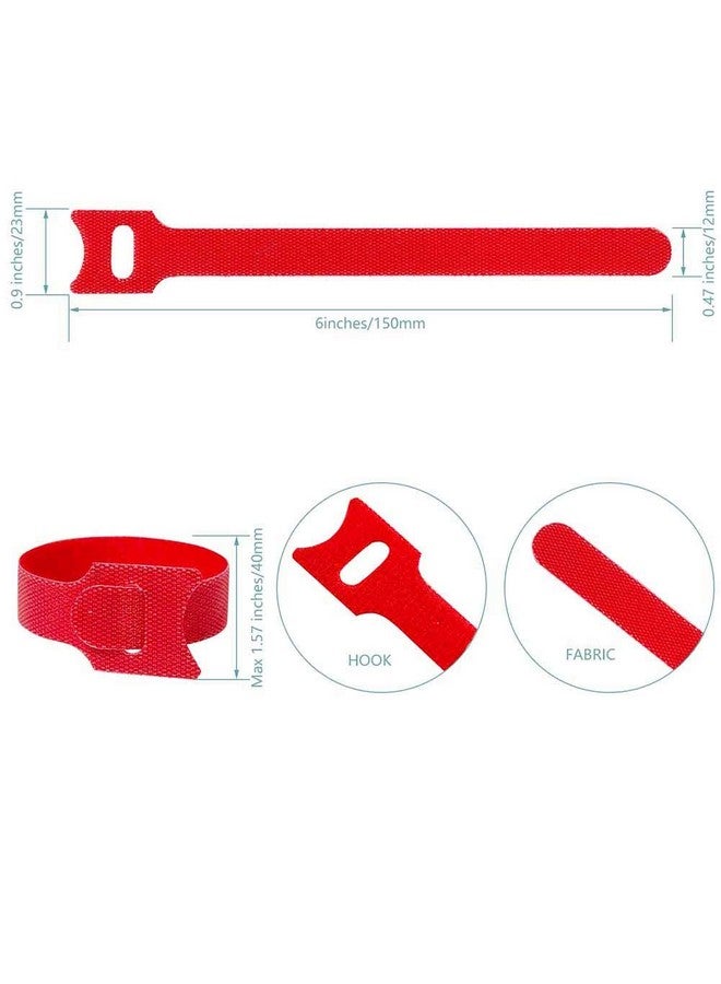 BALABALA 100 PCS 6 inch Reusable Fastening Cable Ties Cords Management Cable Organizer Cord Wrap Multi-Color - Image 2