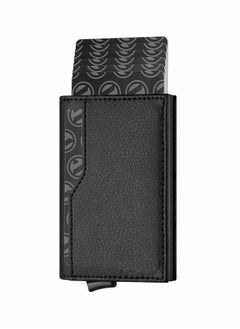 KASTWAVE Card Holder Wallet with Coin Pocket Magnetic Closure Pop Up Cards ID Window Slim Leather RFID Protection to 12 Case for Men  - Image 1