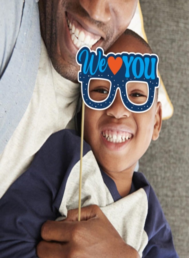 FSHANEE Happy Father’s Day Photo Booth Props Set - Funny Father’s Birthday Party Favors Decorations - Best Dad Party Supplies - Dad Celebrating Photo Booth Props Kit - Set of 24 Counts - Image 3