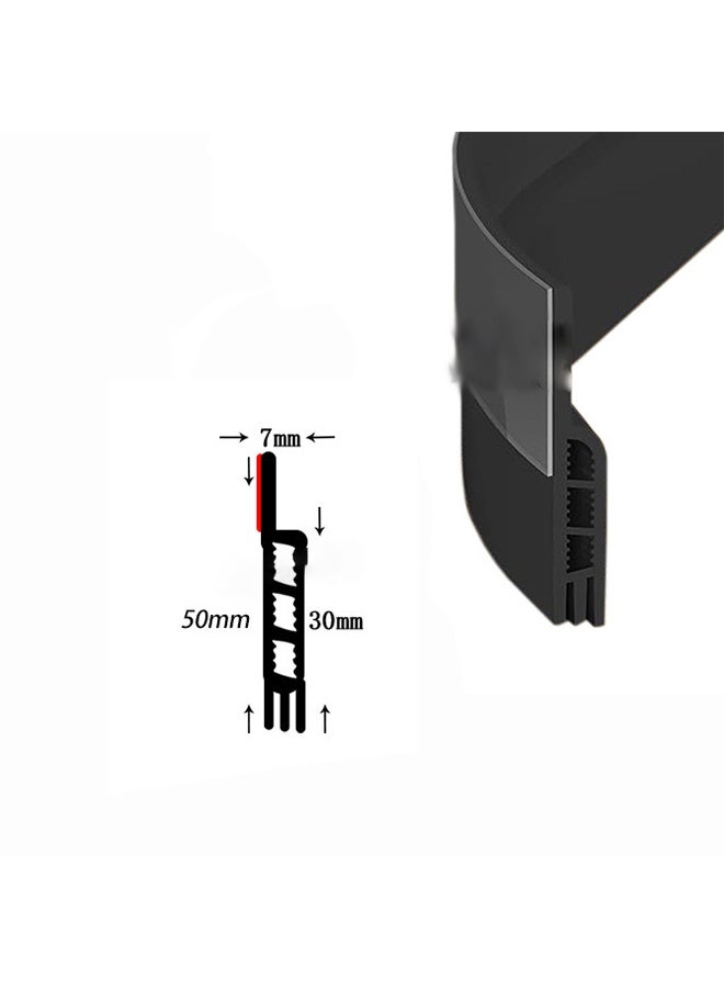 سدادة سحب الباب ، طول 200 سم تحت ختم الباب ، مسح الباب للأبواب الخارجية والداخلية ، مانع سحب أسفل الباب ، عزل الغبار والضوضاء - Image 2