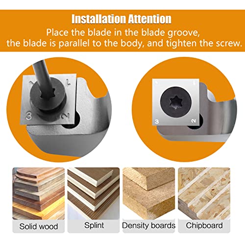 ROOCBIT CNC Spoilboard Surfacing Router Bit, 1/2" Shank 3" Cutting Diameter, Carbide Insert Slab Flattening Router Bit Planing Bit Wood Planer Bit Woodworking Tools Comes with 10PCS Blades - Image 4