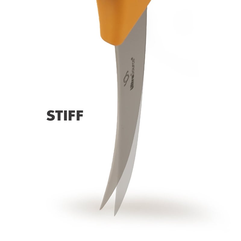 UltraSource Breaking Butcher Knife, 8 Inch Fluted Blade, Composite Handle, Orange - Image 4