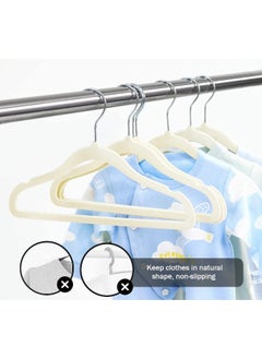 Red Dot Gift Red Dot Gift 50 Pack Baby Velvet Hangers 11Inch/28cm - Nursery Clothes Hangers Non Slip Toddler Hangers, 360 Chrome Swivel Hook  - Image 3