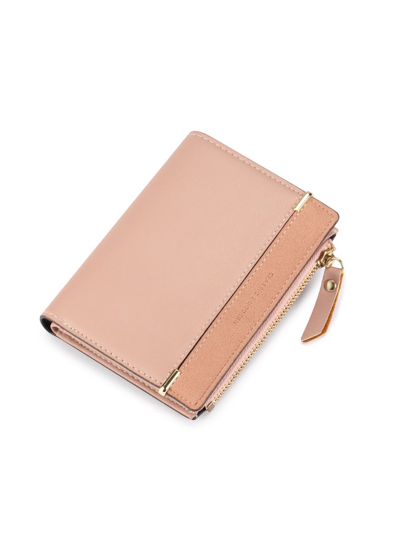 Generic - Sleek PU Leather Bi-Fold Wallet Pink - Image 1