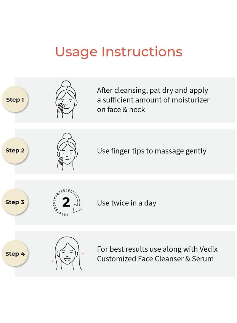 فيدكس سثافي هيدروبلينيش كريم مرطب للوجه للبشرة الجافة/الحساسة مع اللوتس والصبار والأوشيرا ل مرطب الوجه الايورفيدا المخصص - 40 مل - Image 4