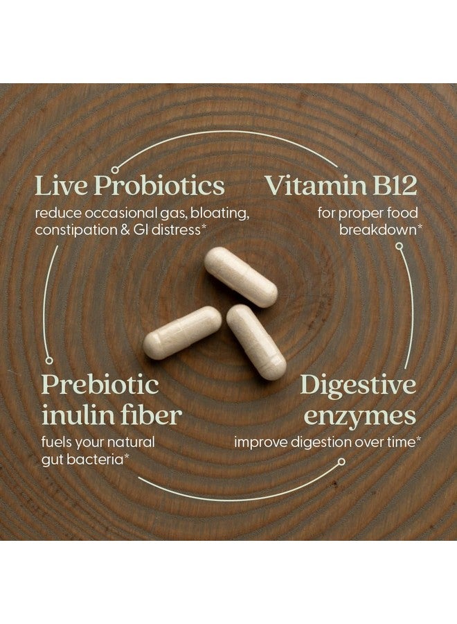 New Chapter فصل جديد مركب إنزيمات جميع النباتات مع البروبيوتيك يخفف الانتفاخ والغازات - إنزيمات هضمية بقوة سريرية + بروبيوتيك مركز للغاية + فيتامين ب12 المخمر، 90 كبسولة نباتية - Image 3