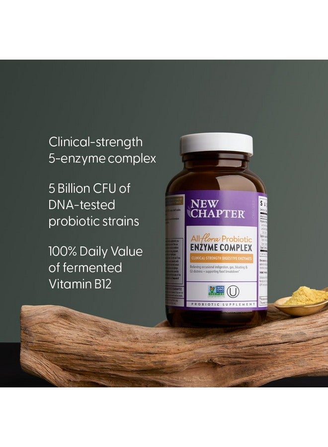 New Chapter فصل جديد مركب إنزيمات جميع النباتات مع البروبيوتيك يخفف الانتفاخ والغازات - إنزيمات هضمية بقوة سريرية + بروبيوتيك مركز للغاية + فيتامين ب12 المخمر، 90 كبسولة نباتية - Image 4