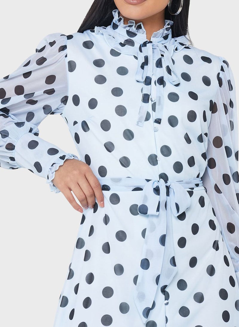 SIVVI for HANIYA Polka Dot Midi Dress  - Image 3