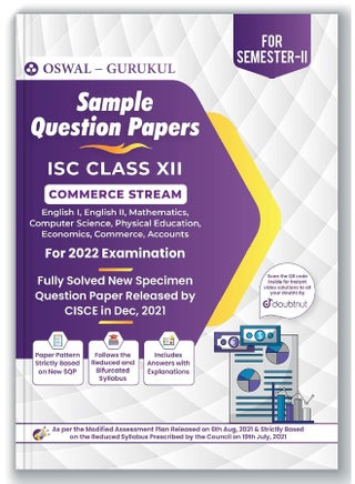 Oswal - Gurukul Sample Question Papers for ISC Commerce Stream Class 12 Semester II Exam 2022 : Solved New Specimen Questions ( English I & II, Maths, ... Commerce, Accounts Physical Edu, Comp Sc.) - pzsku/Z8AE289B6C79906FB50B8Z/45/_/1744121114/663db654-8121-4868-8b35-8a2bb9ea5ab9