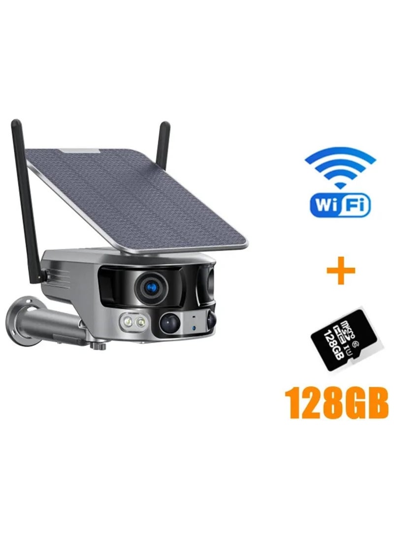 LS Vision 4K 8MP 4G Panoramic Camera with Dual Lens Home Security 4X 10X Zoom Panoramic Outdoor Camera Solar Camera  - Image 1