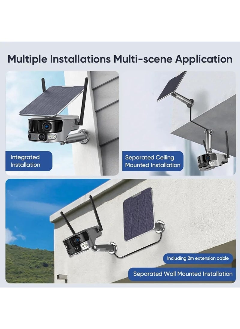 LS Vision 4K 8MP 4G Panoramic Camera with Dual Lens Home Security 4X 10X Zoom Panoramic Outdoor Camera Solar Camera  - Image 4