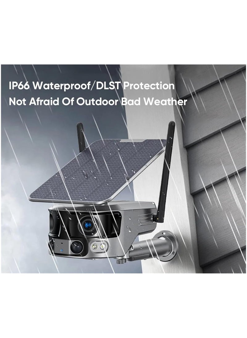 LS Vision 4K 8MP 4G Panoramic Camera with Dual Lens Home Security 4X 10X Zoom Panoramic Outdoor Camera Solar Camera  - Image 2