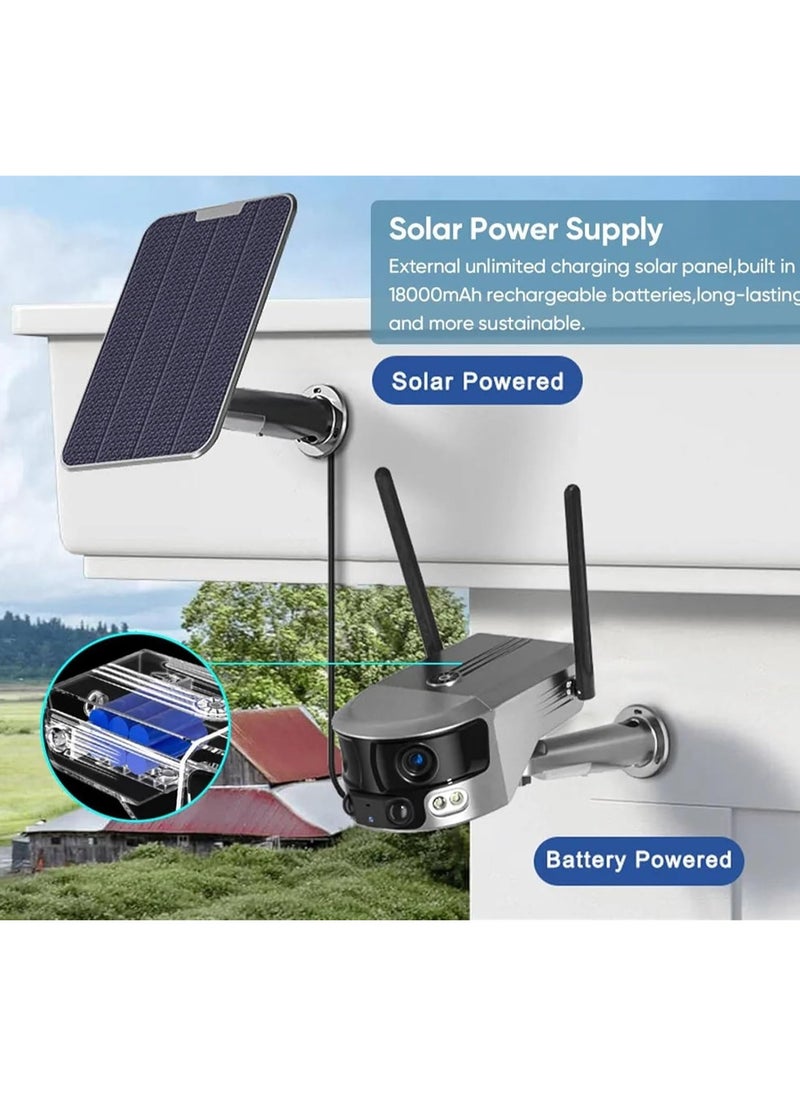 LS Vision 4K 8MP 4G Panoramic Camera with Dual Lens Home Security 4X 10X Zoom Panoramic Outdoor Camera Solar Camera  - Image 5