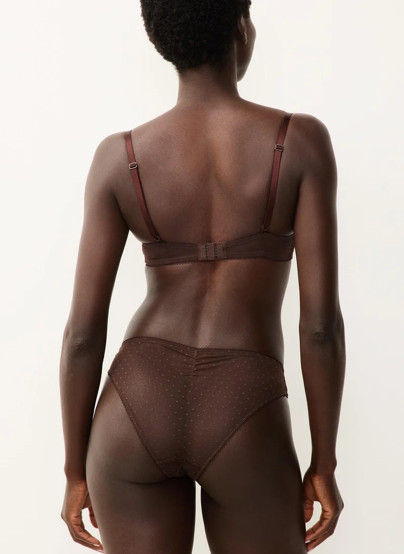 Matalan Chocolate Lace Brazilian Knickers