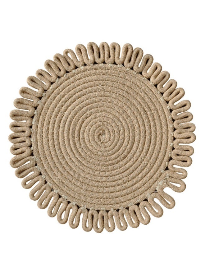 ميكسد 13 قطعة جوت ويكر خدمة أمريكية لوحة كوستر وسلة - Image 1