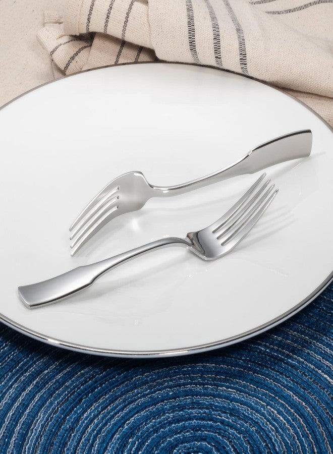 Alata Kate Dinner Forks, Set of 8, Stainless Steel Flatware, Mirror Polished Cutlery, Dishwasher Safe - Image 2