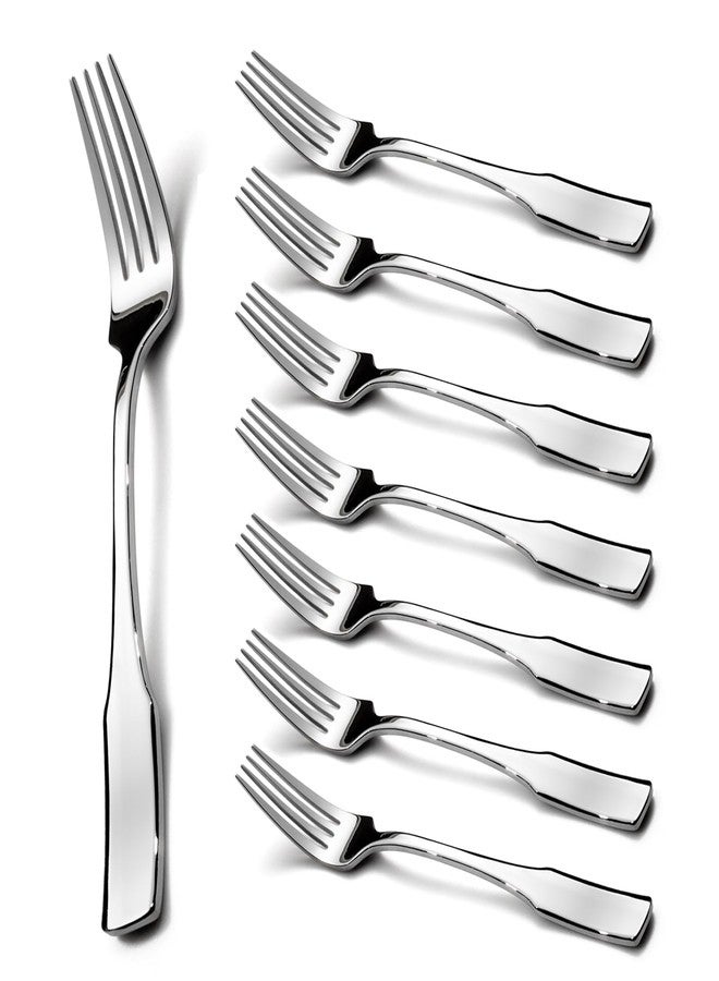 Alata Kate Dinner Forks, Set of 8, Stainless Steel Flatware, Mirror Polished Cutlery, Dishwasher Safe - Image 1